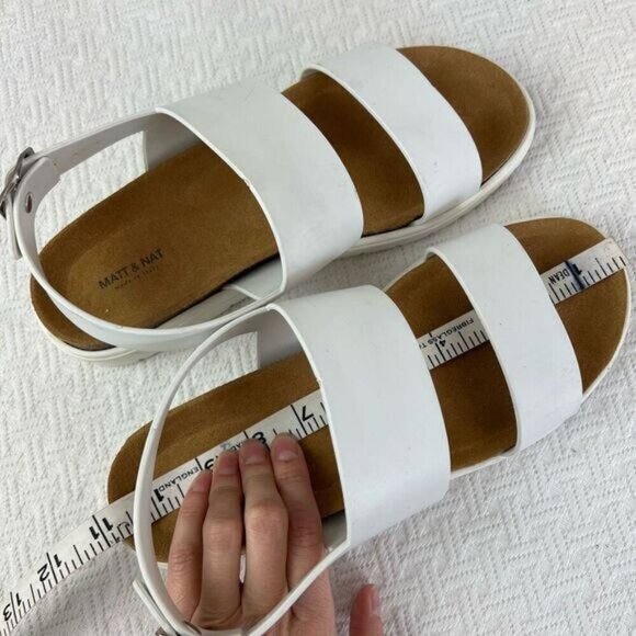 Matt & Natt EU 41 US 11 Women’s Ashai Vegan Leather Supple Footbed Sandals Italy - Picture 10 of 15